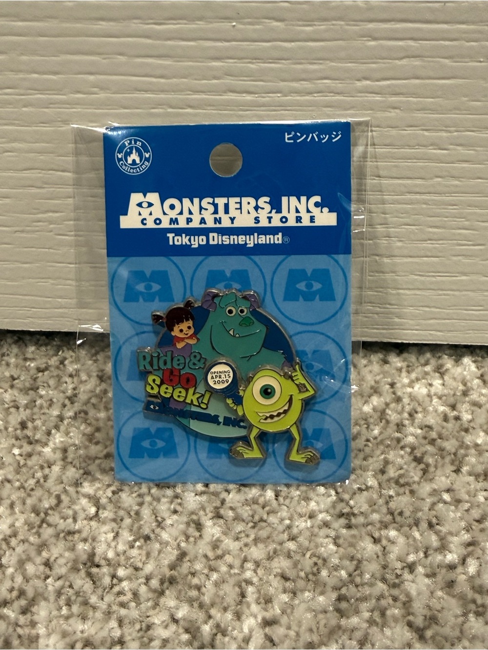 Tokyo Disneyland Monsters Inc Ride & Go seek pin NEW!!